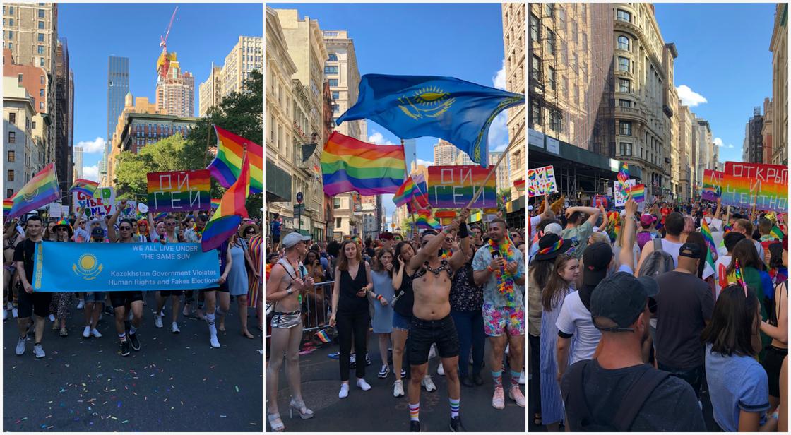 Казахстанские геи возглавили колонну на параде в Нью-Йорке (фото)