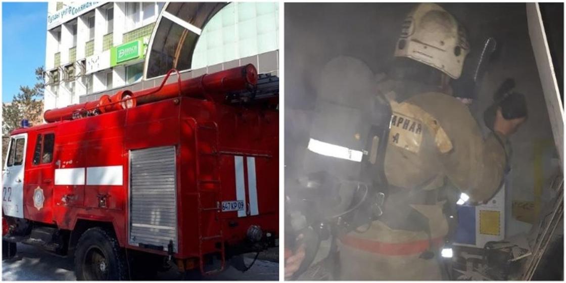 Пожар в бизнес-центре в Темиртау: эвакуированы 70 человек