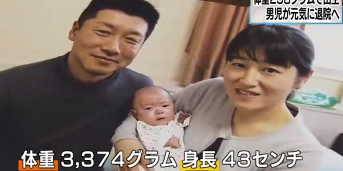 Ребенка, родившегося с весом 258 грамм, выпишут из Японской больницы