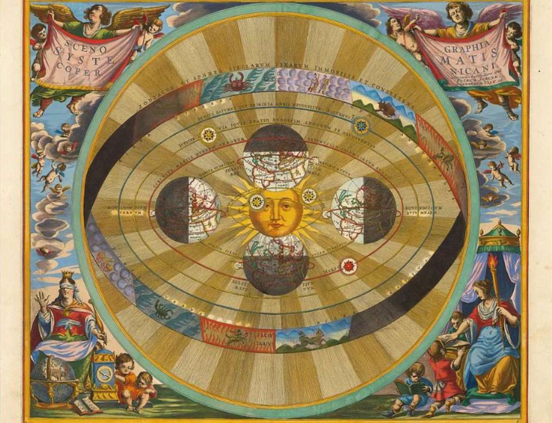 Изображение гелиоцентрической системы Николая Коперника