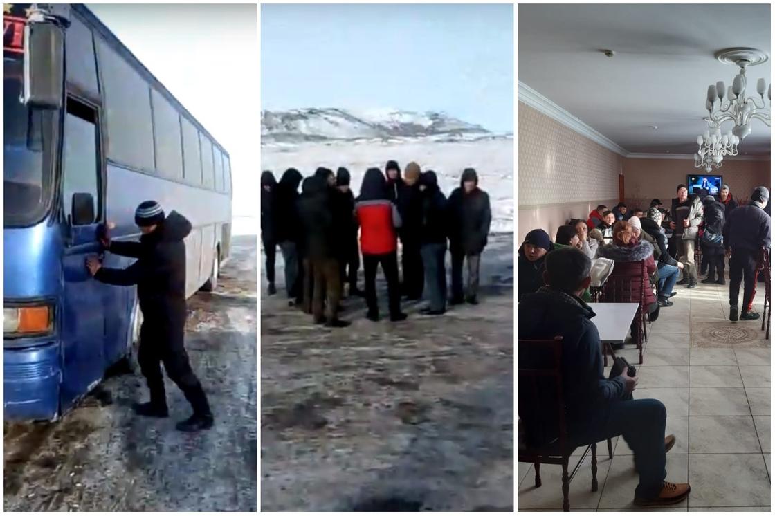 Автобус с иностранцами застрял на трассе Самара-Шымкент