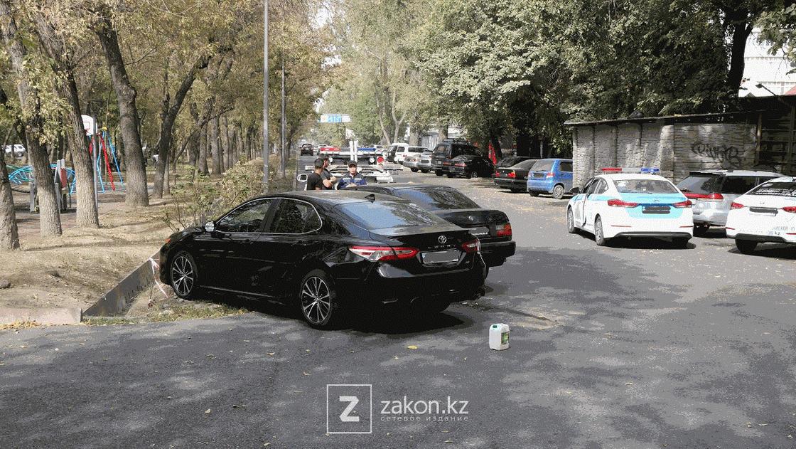Место происшествия в Алматы