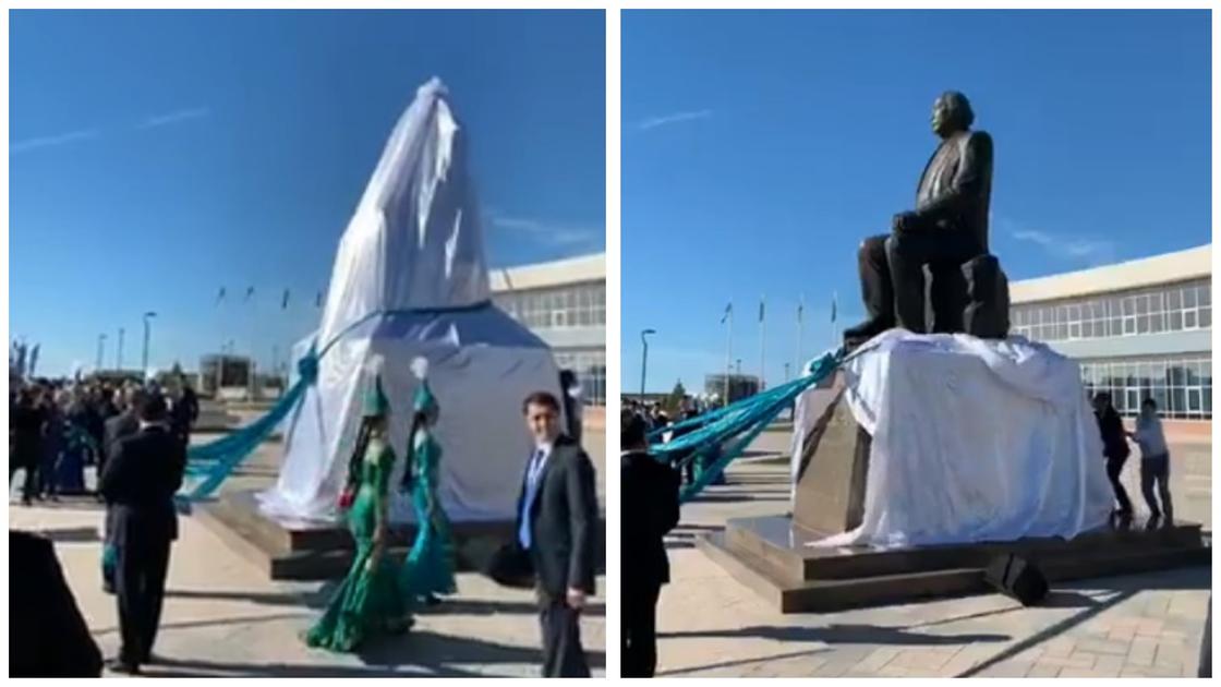 Токаев открыл памятник Абишу Кекилбаеву в Актау (видео)