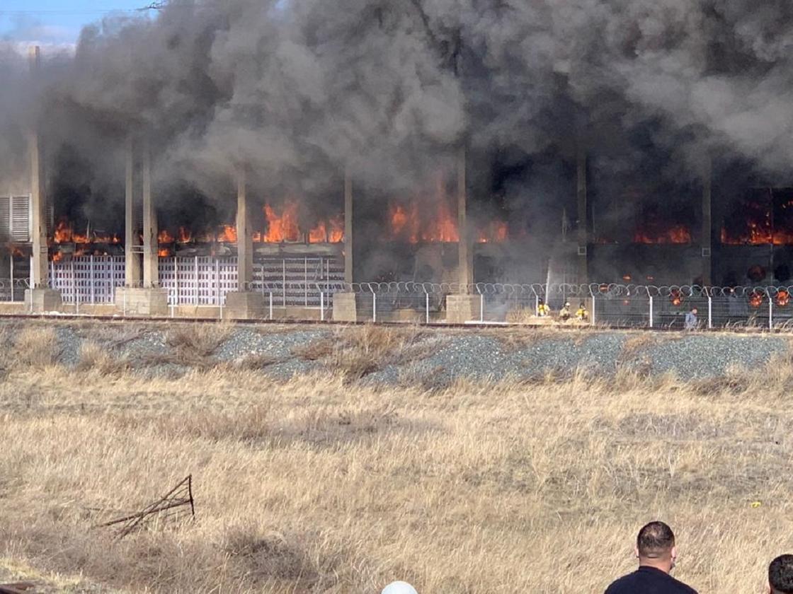 Пожар в Павлодарской области