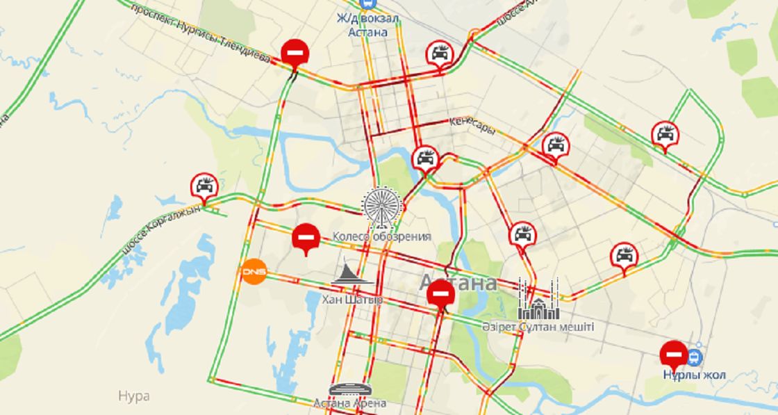 Пробки в Астане