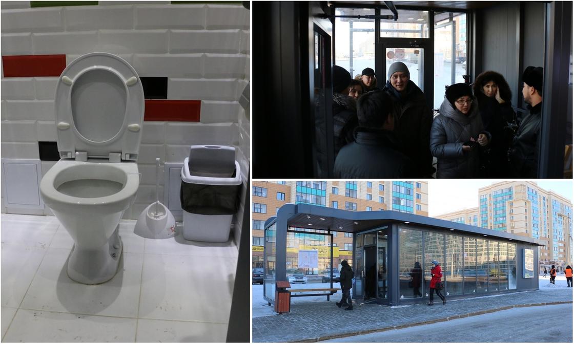 Туалет на краю Талдыколь: остановка с уборной за 23 млн тенге появилась в Астане