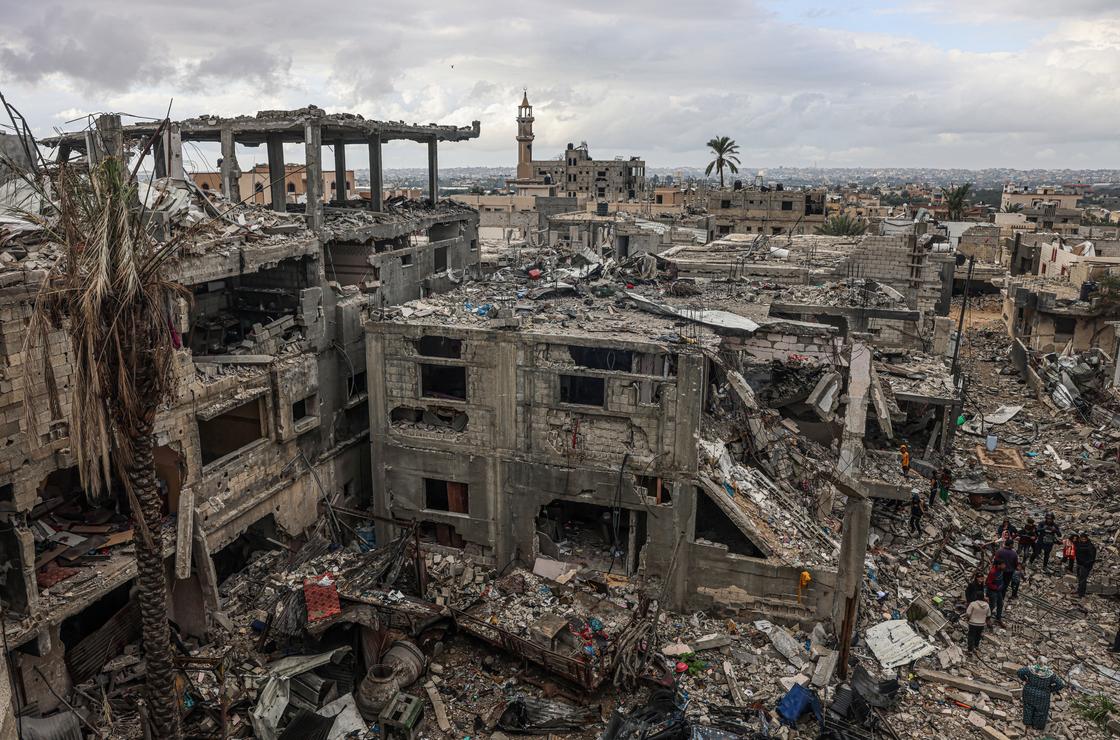 Израиль бомбалауынан кейінгі Газа көрінісі