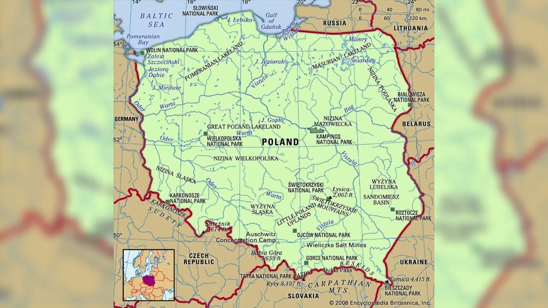 Польша и ее границы с другими государствами