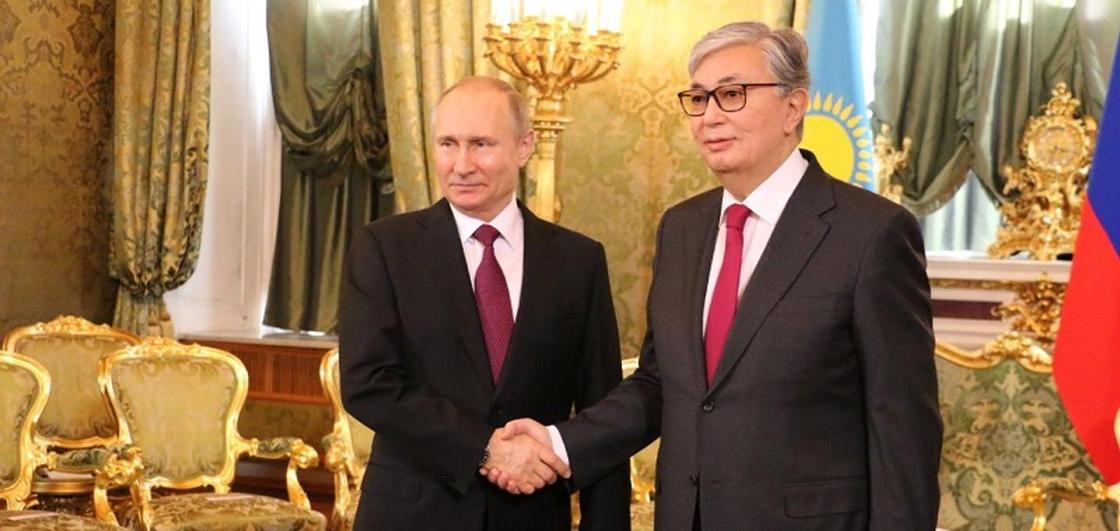 Путин поздравил Токаева с президентством