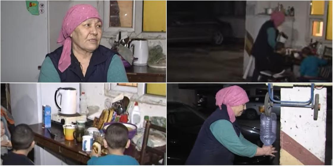 Женщина с четырьмя внуками живет в подземной парковке в Алматы