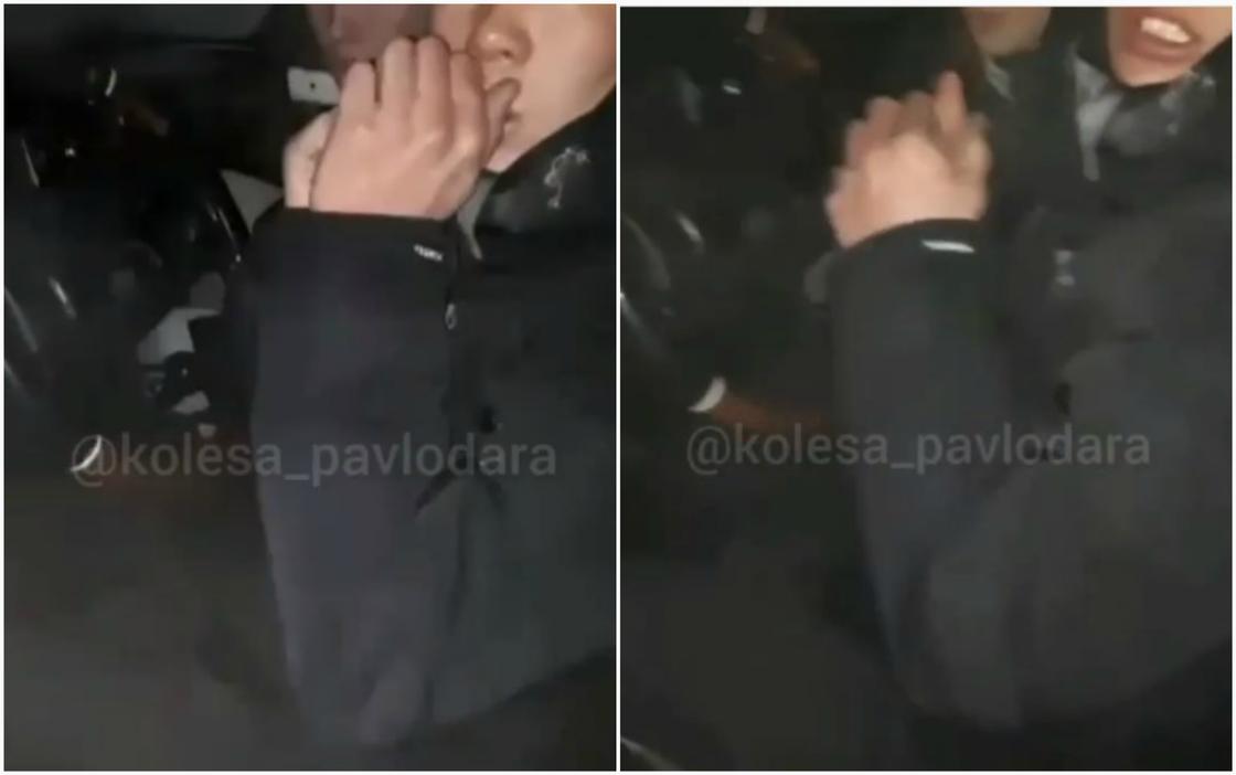 Мужчина «застукал» двух студентов, греющихся в его авто, в Павлодаре (видео)
