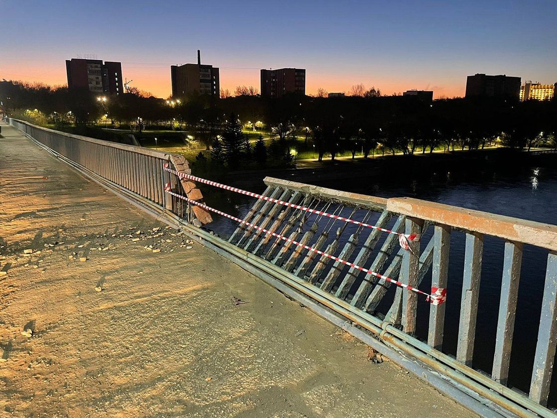 Место ДТП в Семее