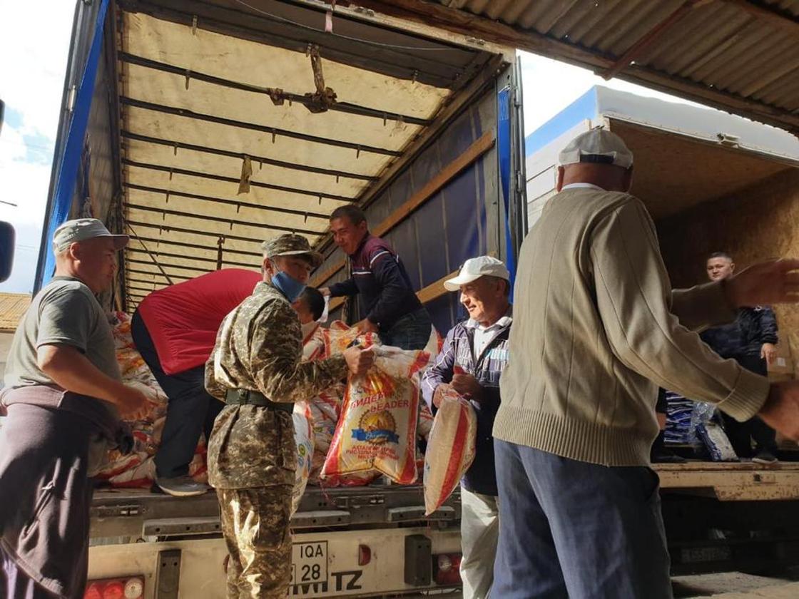 Продуктовая помощь от фонда "Халык" прибыла в Мактаарал