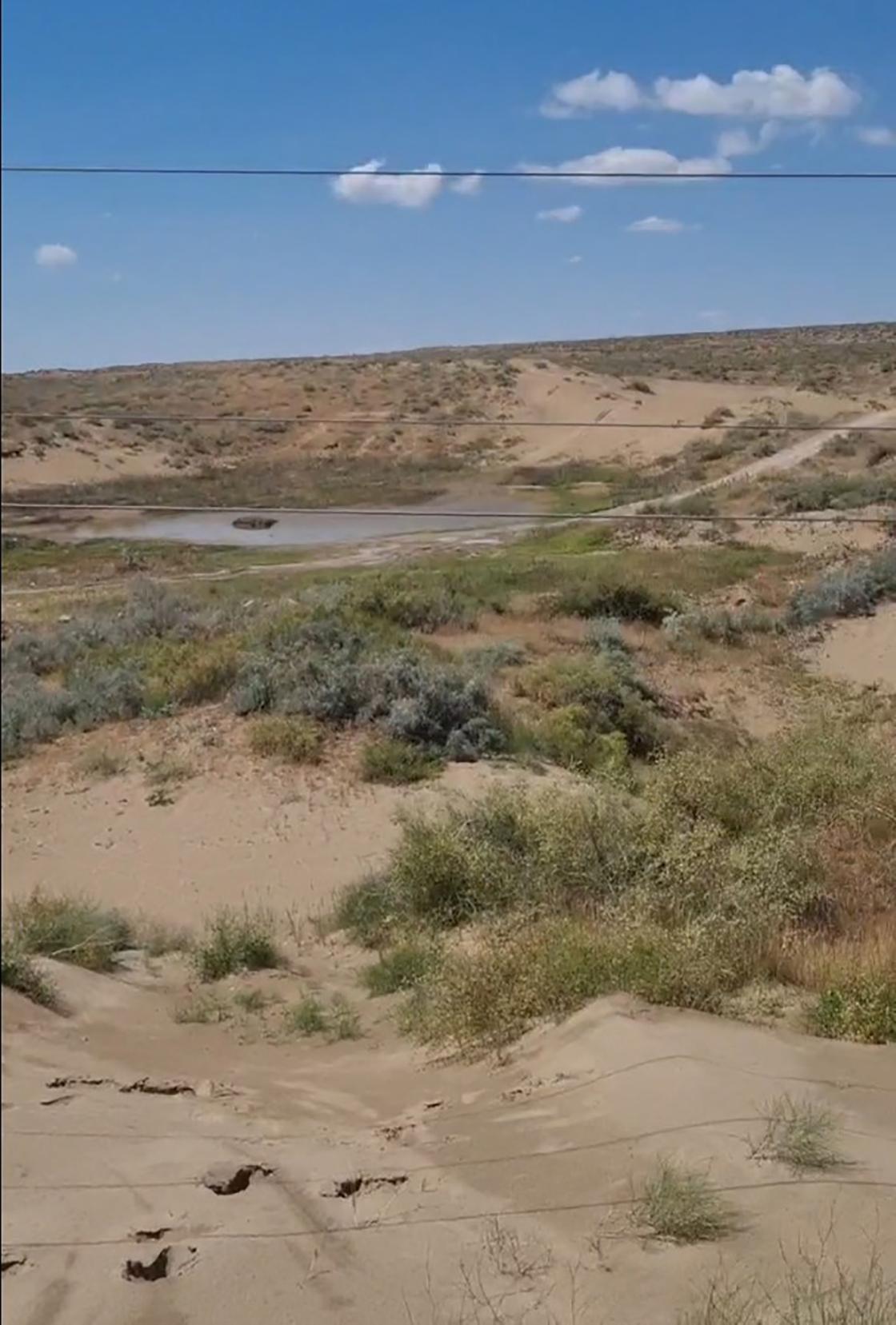 Провода над барханом