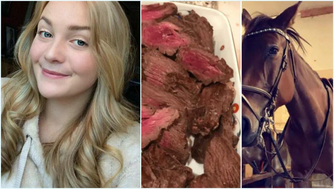 18-летнюю девушку возненавидел мир за поедание лошади (фото) 18-летнюю девушку возненавидел мир за поедание лошади (фото)