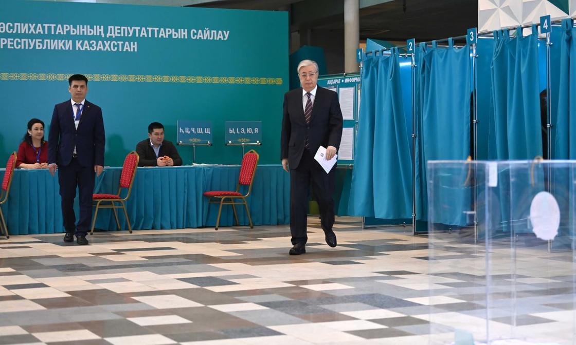 Касым-Жомарт Токаев на выборах
