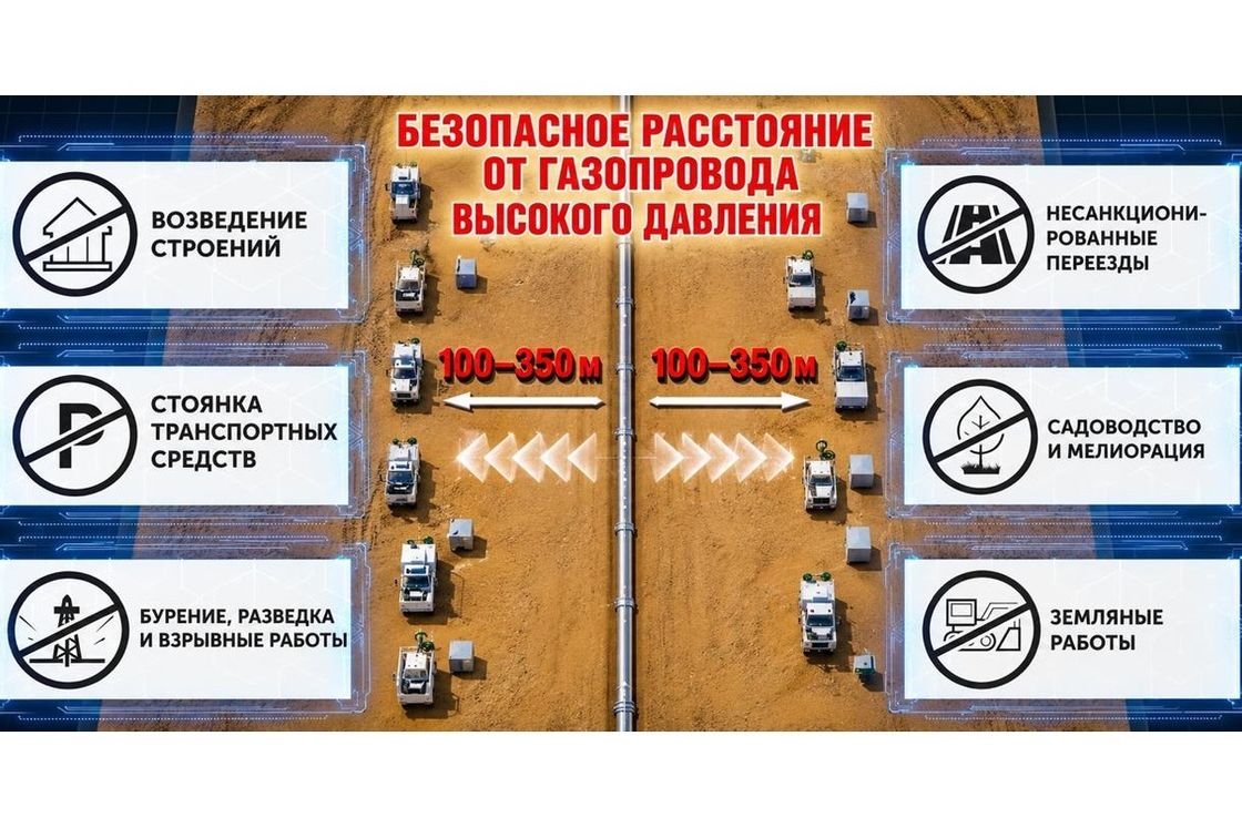 Безопасное расстояние от газопровода высокого давления