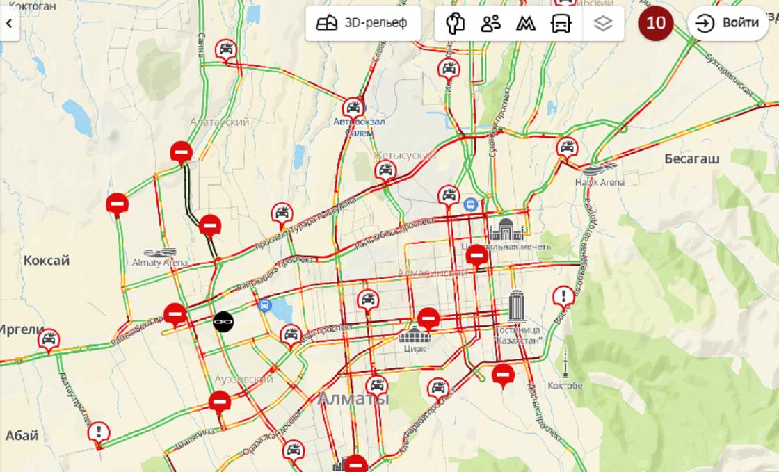 Пробки в Алматы