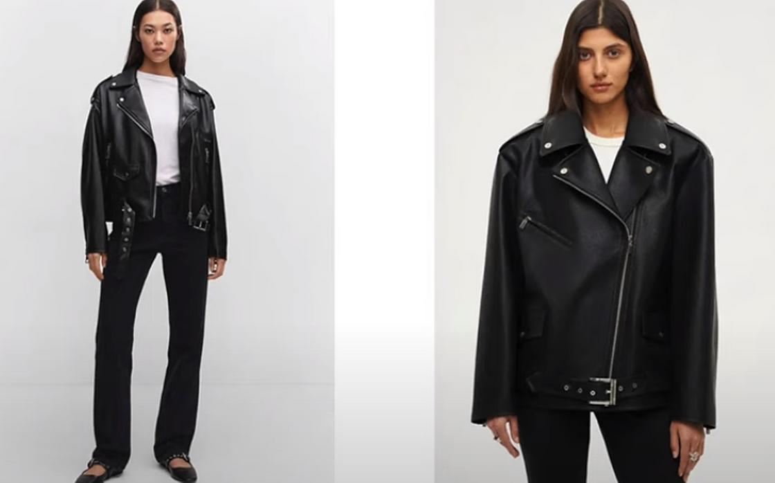 Два варианта кожаной куртки-косухи: классическая и удлиненная модель