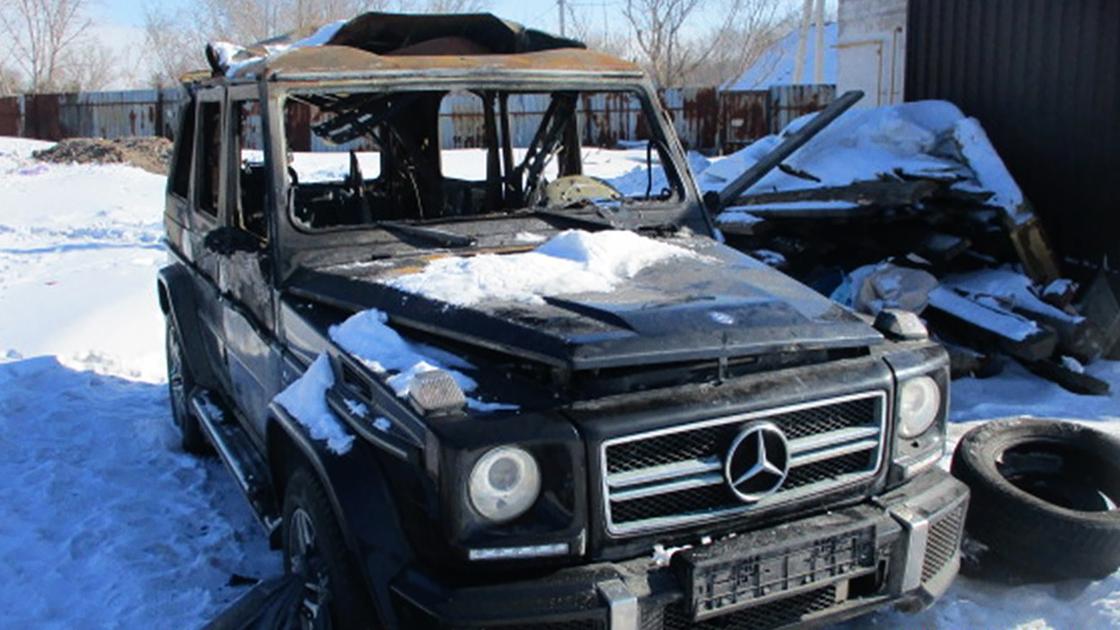 Mercedes-Benz Gelandewagen после возгорания