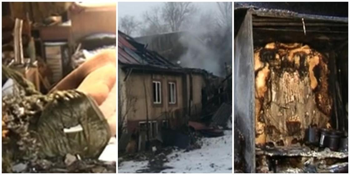 Животные сгорели заживо и чуть не погиб человек в приюте в Алматы