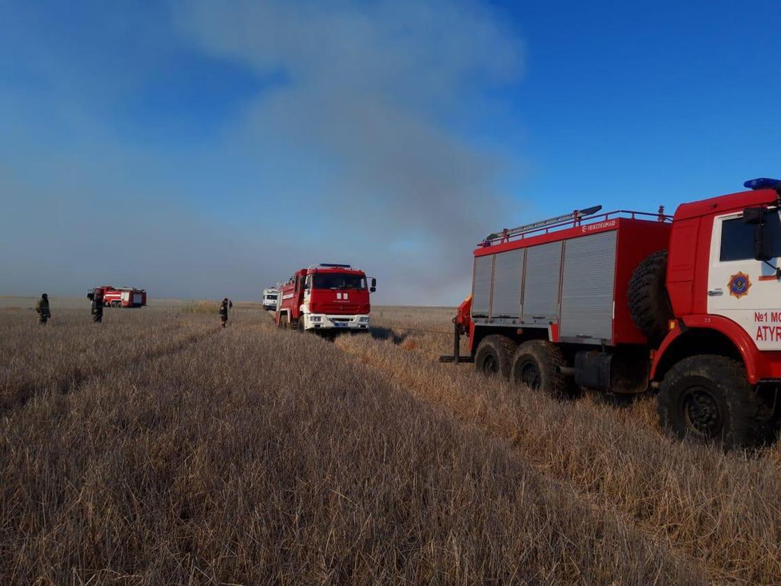 Пожарные расчеты в Атырауской области