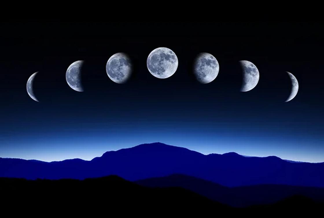 Условное изображение фаз луны