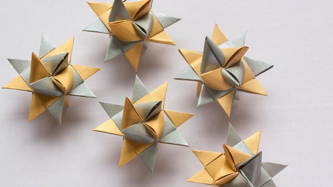 Звездочки оригами из бумаги