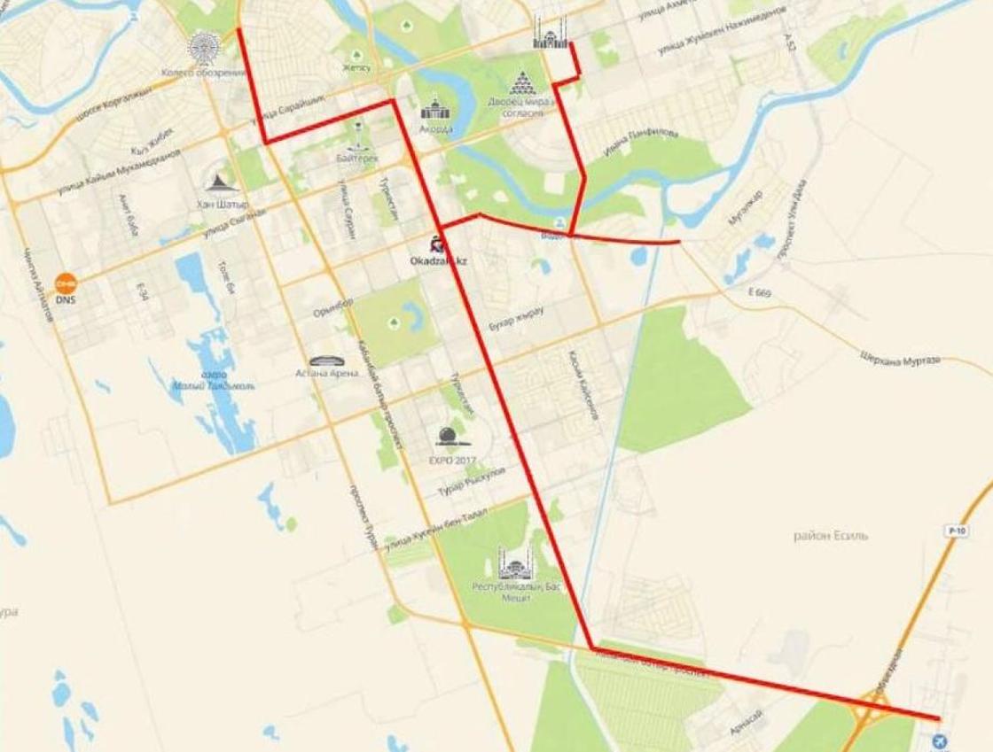 Участки перекрытия дорог Участки перекрытия дорог