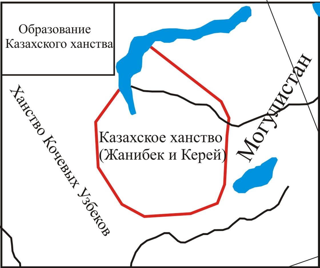 Границы Казахского ханства