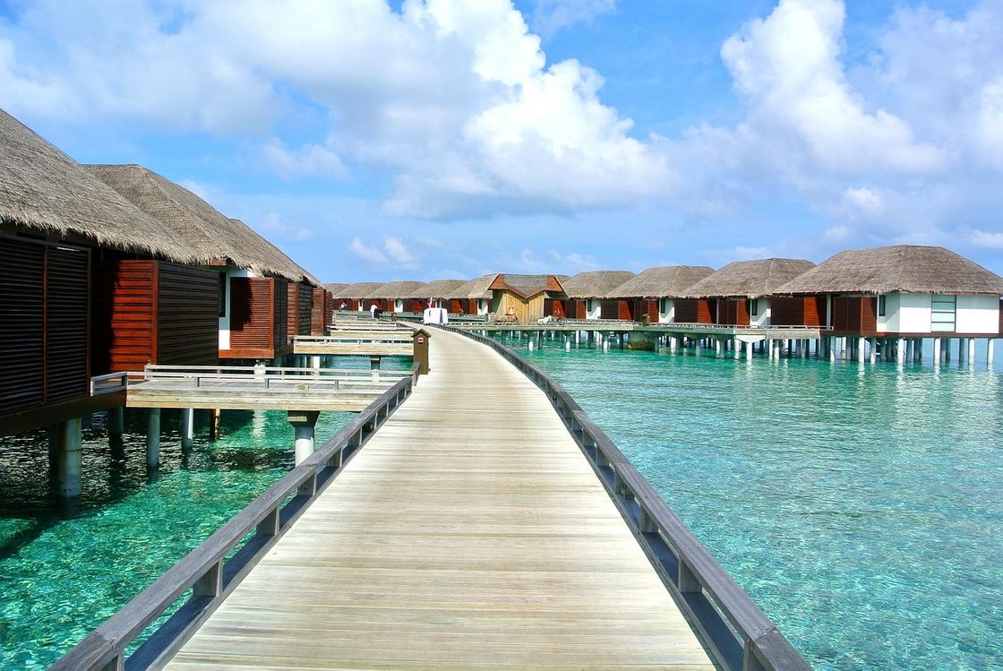 Бунгало для туристов на Мальдивах