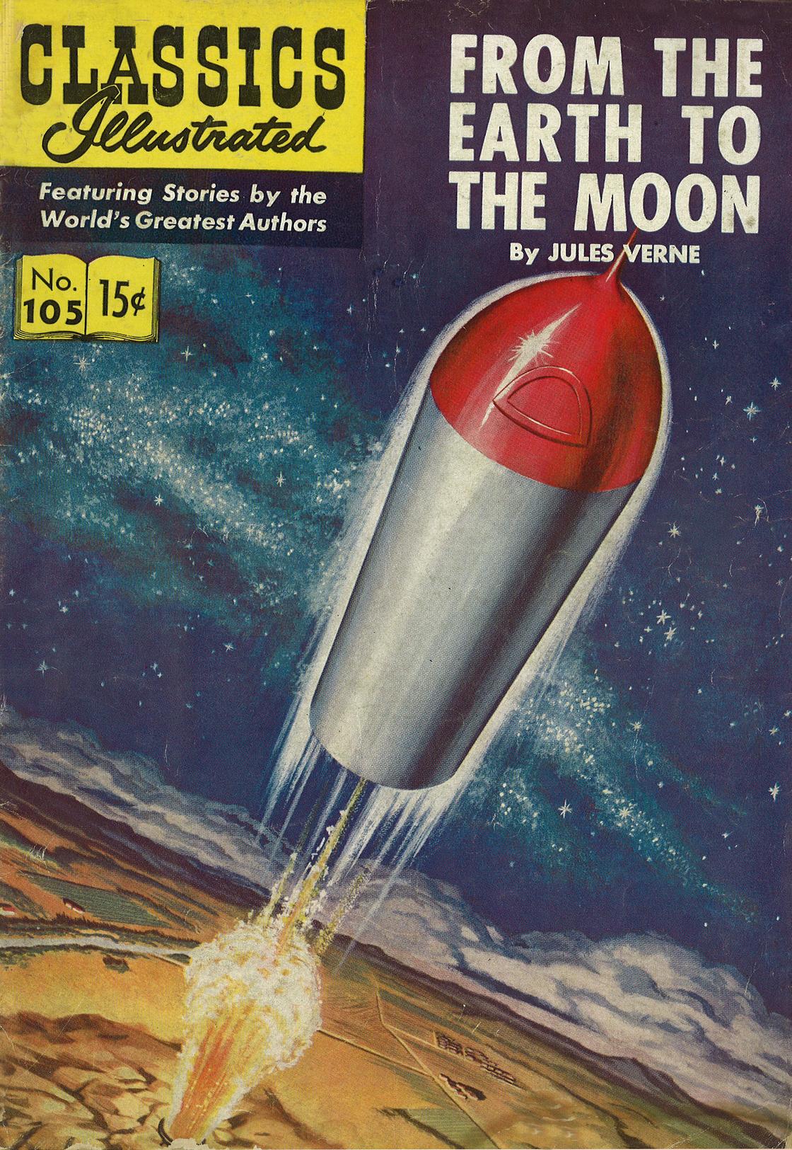 Обложка книги Жюля Верна «От Земли до Луны»