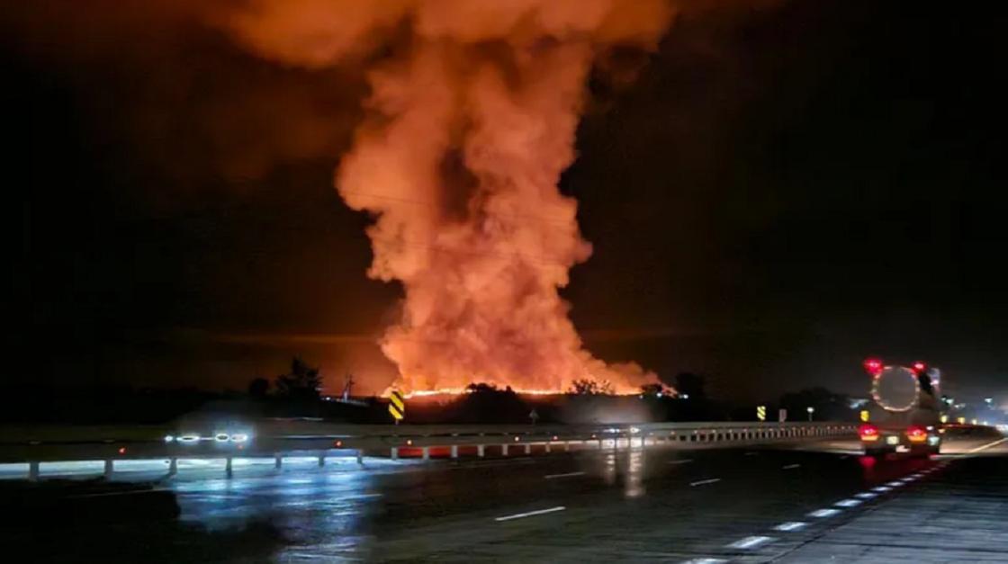 Пожар на полигоне