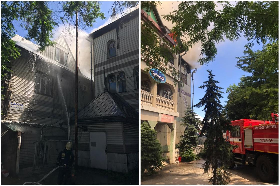 Пожар произошел в гостинице в Алматы (фото)