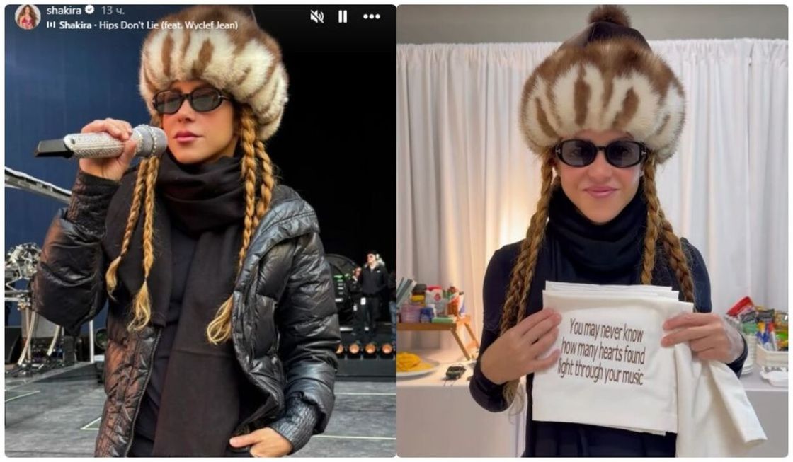 Шакира концерт алдында