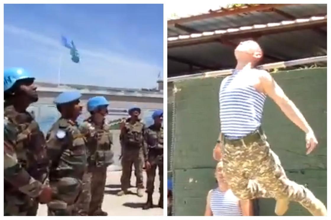 Физическая подготовленность казахстанских десантников поразила индийцев (видео)