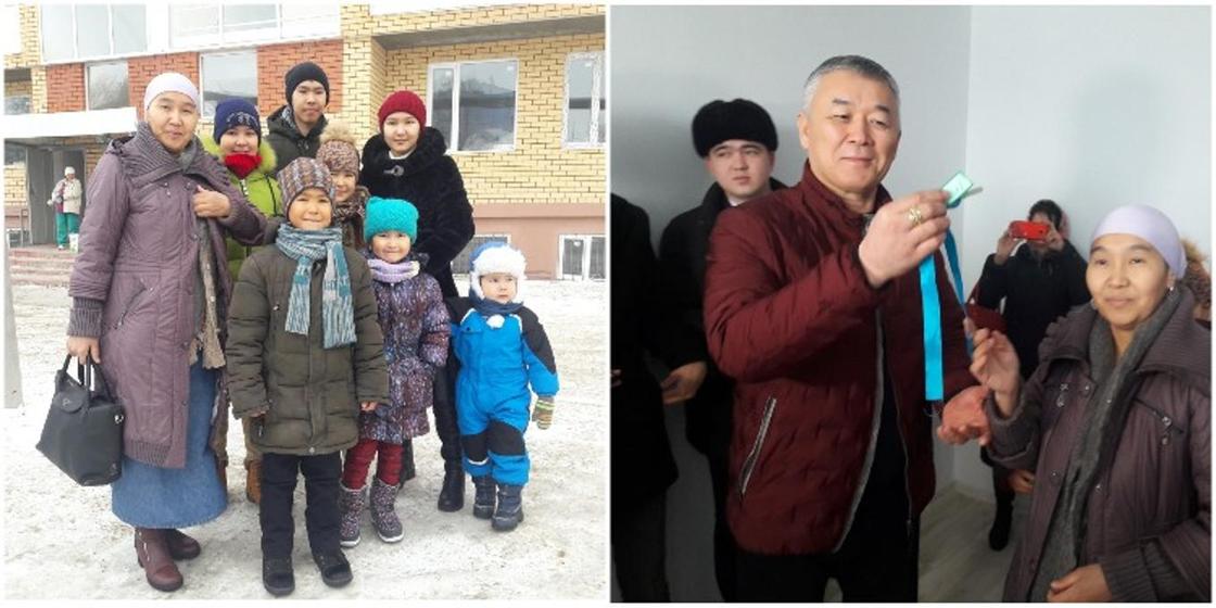 Предприниматель подарил квартиру многодетной семье из Уральска