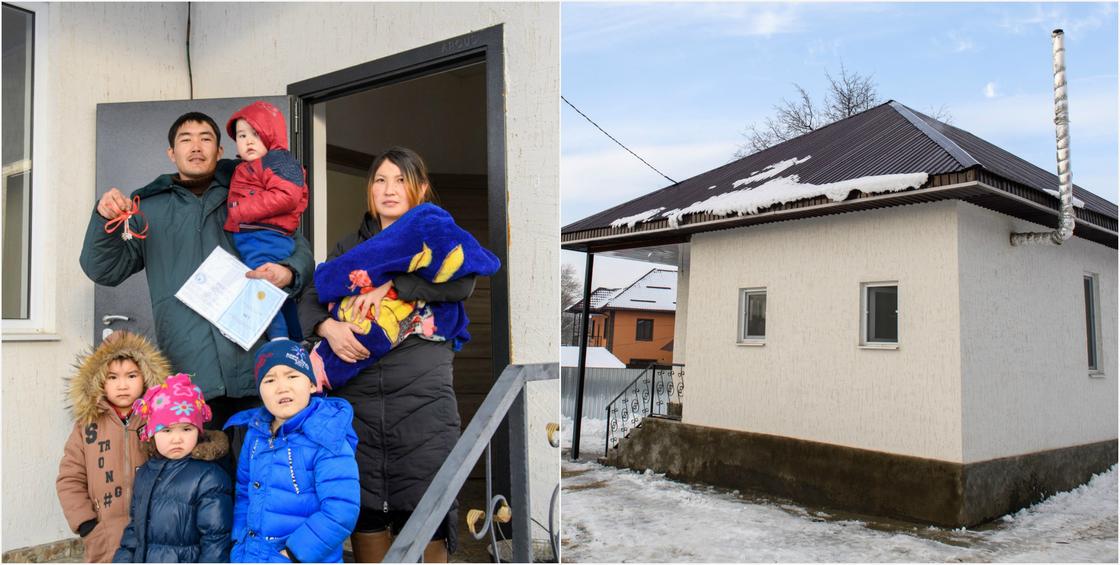 Проживавшей в бане многодетной семье купили дом за 9,5 млн тенге в Алматинской области (фото, видео)