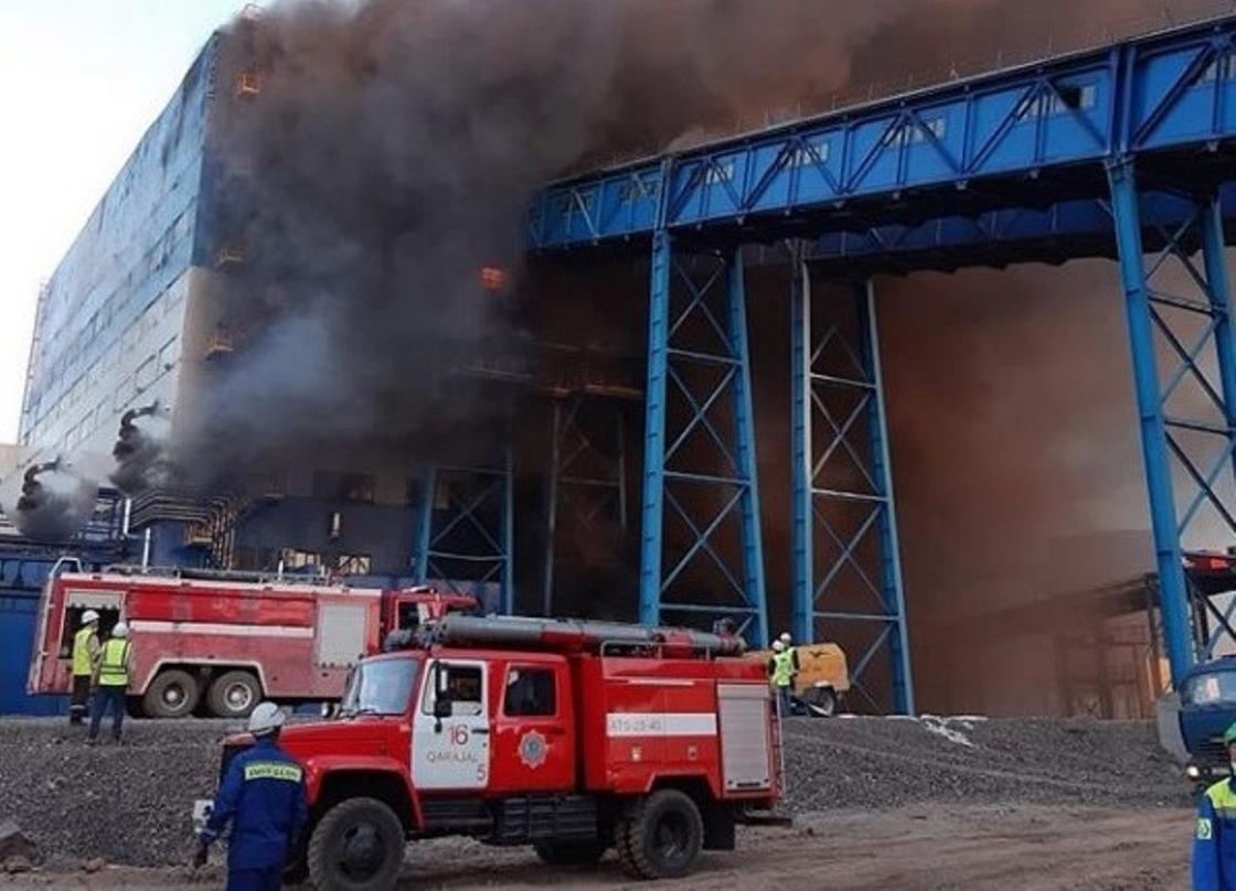Крупный комбинат горел в Карагандинской области