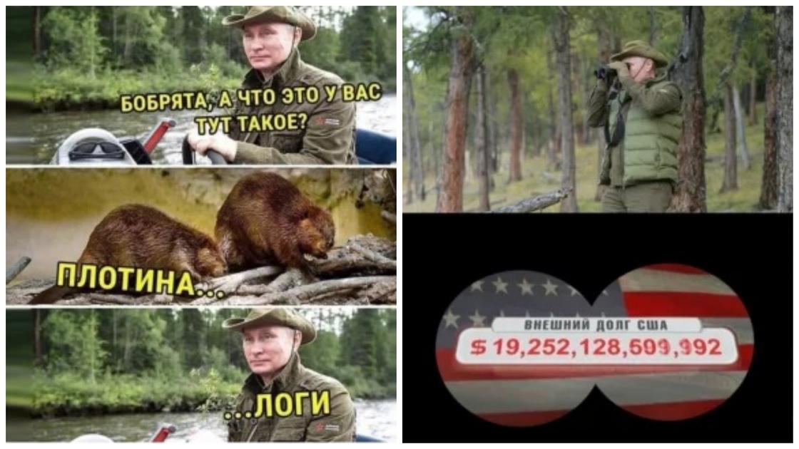 Видео поездки Путина в тайгу разошлось на мемы