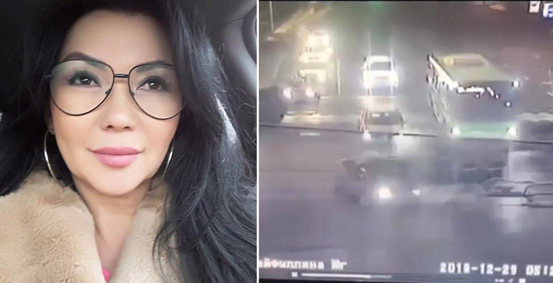 Актриса погибла в ДТП в Алматы: момент аварии попал на видео