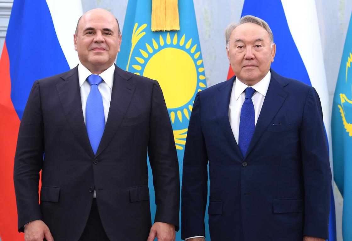 Нурсултан Назарбаев и Михаил Мишустин