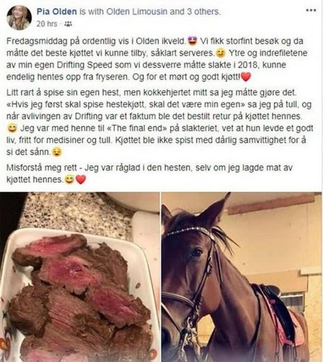 18-летнюю девушку возненавидел мир за поедание лошади (фото)