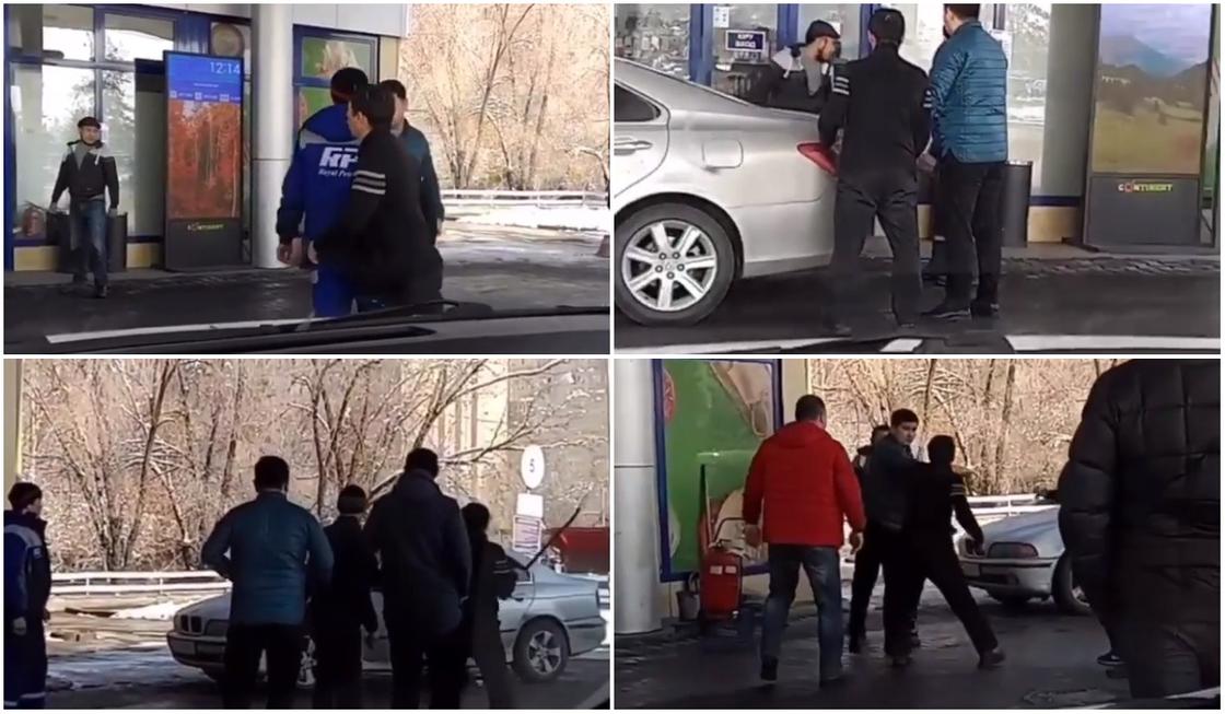 Водители устроили драку на заправке в Алматы: один взялся за нож