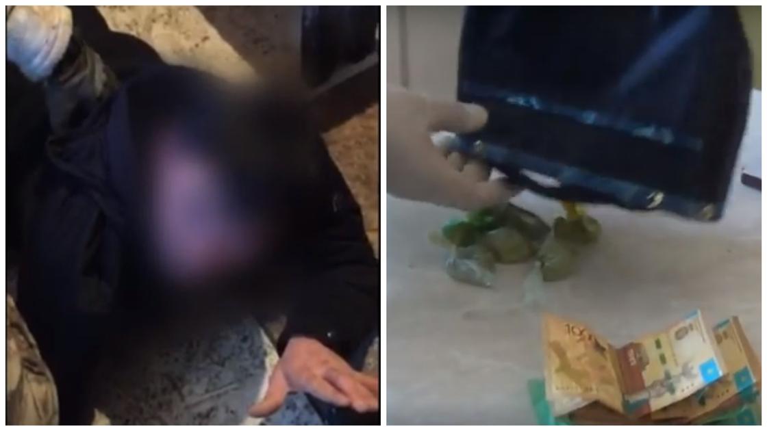 Более 1500 доз гашиша на 500 тыс. тенге изъяли у наркоторговцев в Астане (видео)