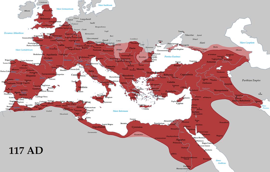 Карта римских владений