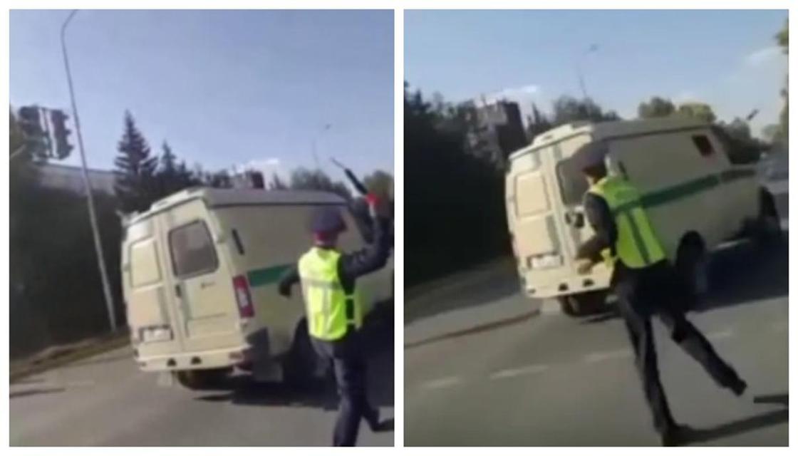 "Имел право": в ДП ЗКО рассказали о полицейском, который бросил жезл в машину "Имел право": в ДП ЗКО рассказали о полицейском, который бросил жезл в машину