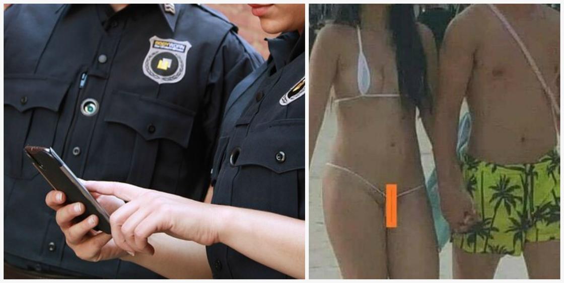 Ниточки вместо бикини: девушку оштрафовали за слишком откровенный купальник (фото)