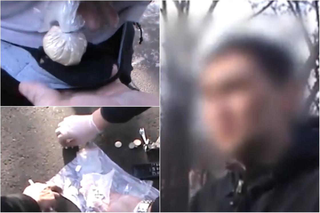 Полиция задержала подозреваемого в сбыте героина мужчину в Алматы (видео)