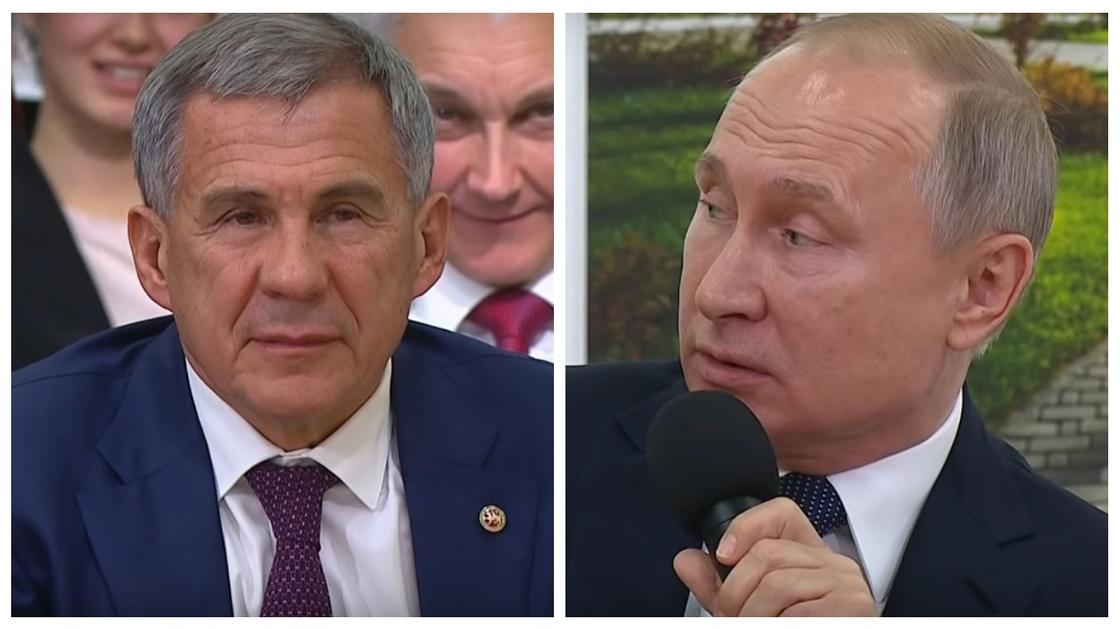 «Не отвлекайся, че ты!»: Путин сделал замечание главе Татарстана (видео)